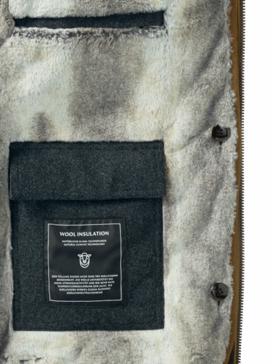Aquastop Wolljacke Dunkelgrau