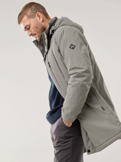 Aquastop Daunen Hybrid Jacke Beige