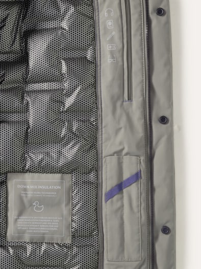 Aquastop Daunen Hybrid Jacke Beige