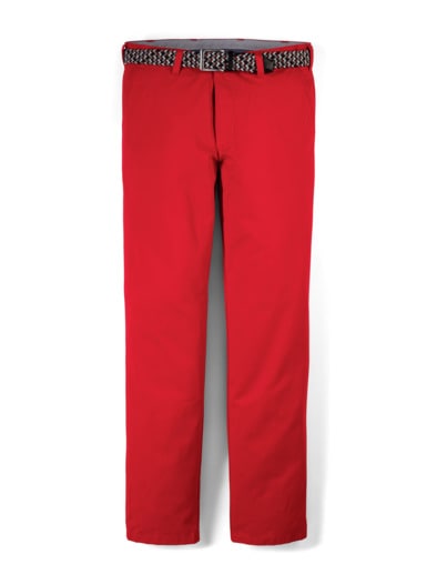 Extraglatt-Stretchbund-Chino Rot