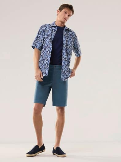 Chino Shorts Jeansblau