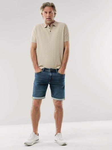Jogger-Jeans Shorts Blue