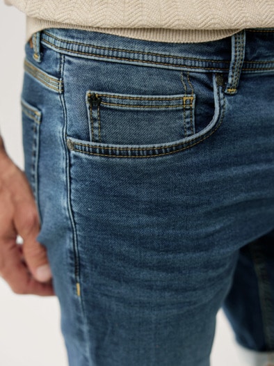Jogger-Jeans Shorts Blue