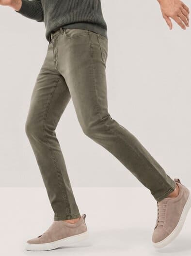 Jogger-Jeans Superstretch Oliv