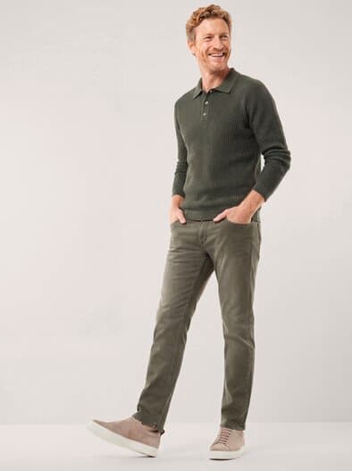 Jogger-Jeans Superstretch Oliv
