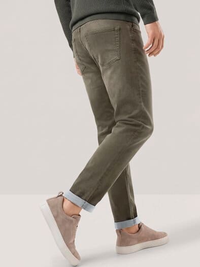 Jogger-Jeans Superstretch Oliv