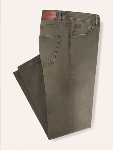 Jogger-Jeans Superstretch Oliv