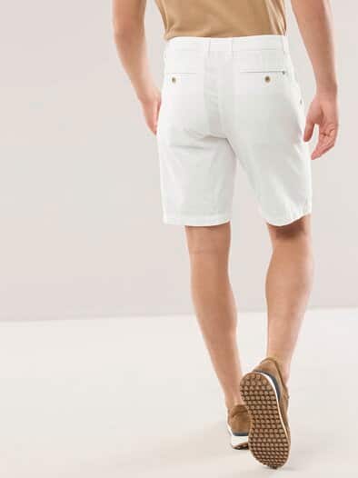 Leinenmix Bermudas Weiß