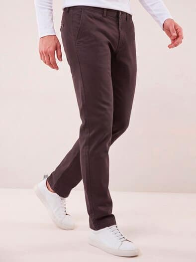 Chino aus Baumwollstretch Bordeaux