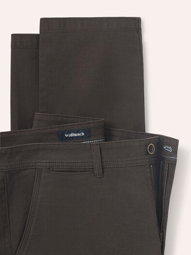 Chino aus Baumwollstretch Dunkelbraun