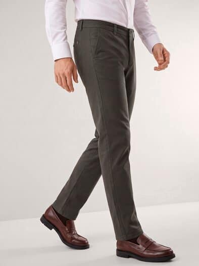Chino aus Baumwollstretch Dunkelbraun