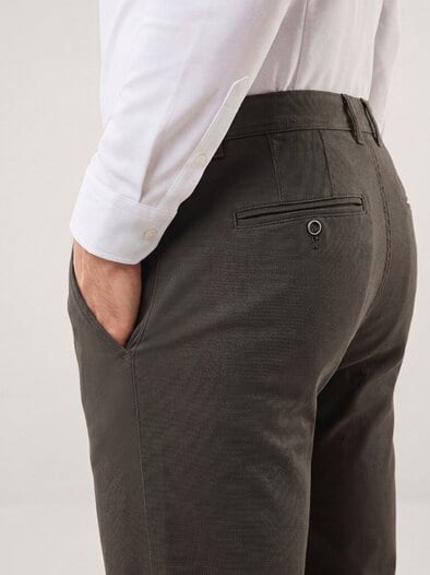 Chino aus Baumwollstretch Dunkelbraun