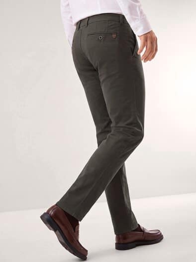 Chino aus Baumwollstretch Dunkelbraun