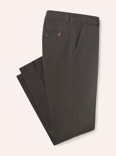 Chino aus Baumwollstretch Dunkelbraun