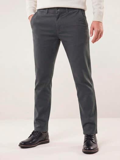 Chino aus Baumwollstretch Dunkelgrau