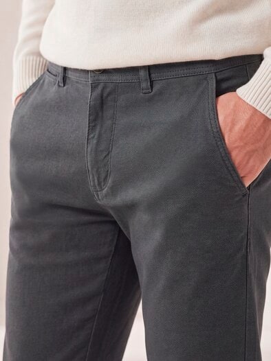 Chino aus Baumwollstretch Dunkelgrau