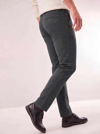 Chino aus Baumwollstretch Dunkelgrau