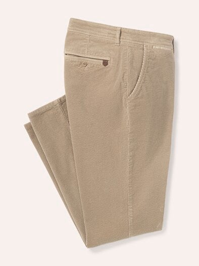 Cordhose aus weicher Baumwolle Camel