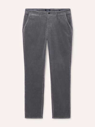 Cordhose aus weicher Baumwolle Grau