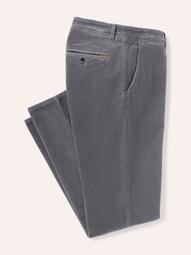 Cordhose aus weicher Baumwolle Grau