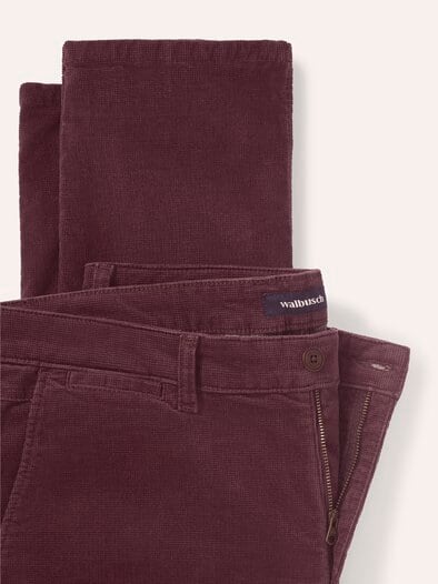 Wärmende Cordhose mit Thermofutter Bordeaux