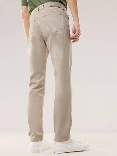 Baumwoll Five-Pocket Safaribeige