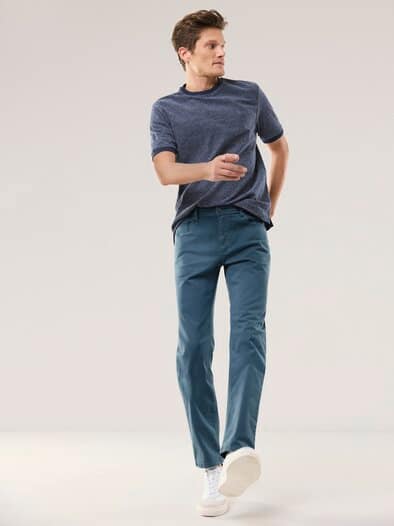 Baumwoll Five-Pocket Jeansblau