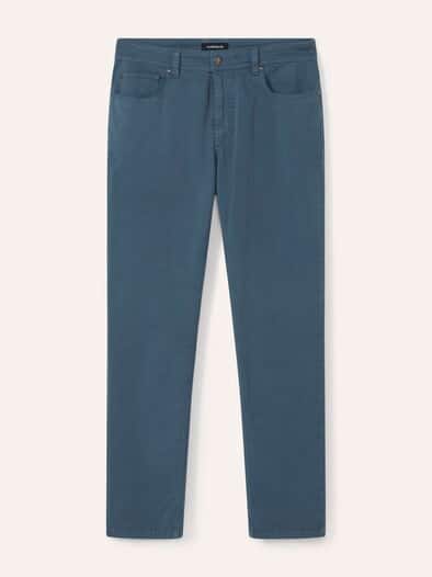 Baumwoll Five-Pocket Jeansblau