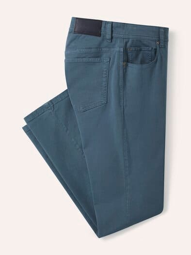 Baumwoll Five-Pocket Jeansblau