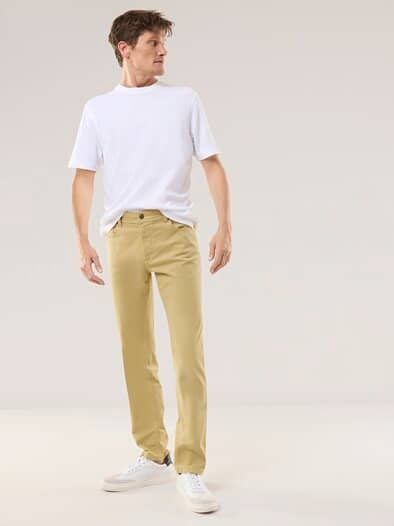 Baumwoll Five-Pocket Maisgelb