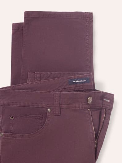 Baumwoll Five-Pocket Bordeaux