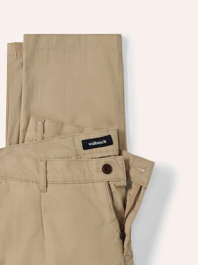 Bundfalten-Chino Feinstruktur Maisgelb