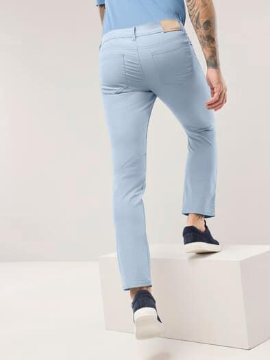 Ultraleicht Baumwoll Five-Pocket Hellblau