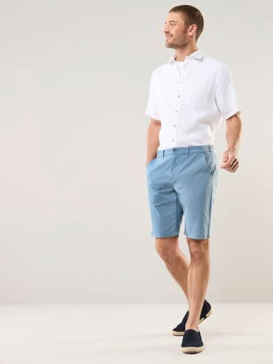Leinen-Bermudas Frischekick Hellblau