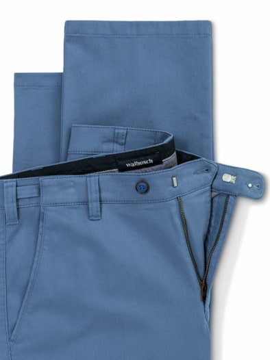 Extraglatt Dehnbund-Chino Mittelblau