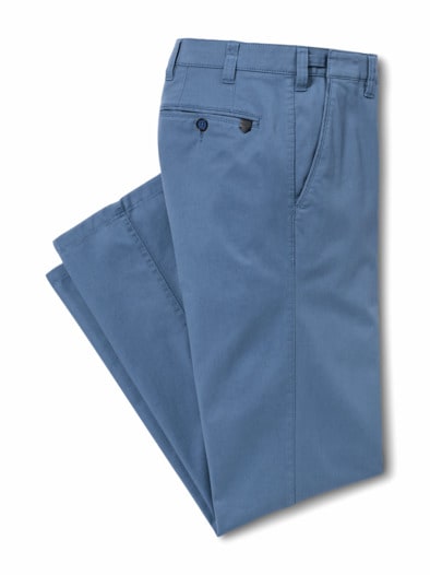 Extraglatt Dehnbund-Chino Mittelblau