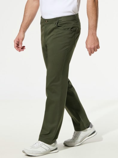 Extraglatt Dehnbund Five-Pocket Khaki