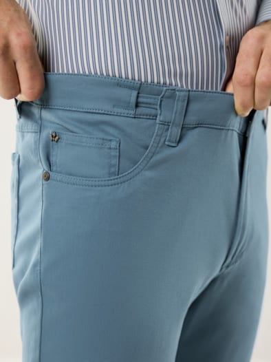 Extraglatt Dehnbund Five-Pocket Blaugrau