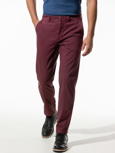 Baumwoll-Chino Soft-Comfort Bordeaux