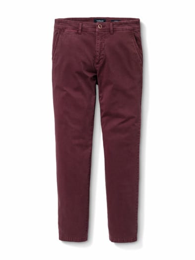 Baumwoll-Chino Soft-Comfort Bordeaux