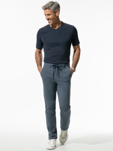 Stretch&Relax Thermo-Chino Rauchblau