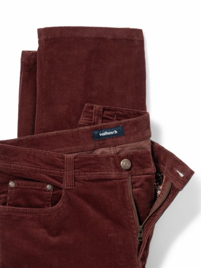 Premium-Cord Five-Pocket Rostrot