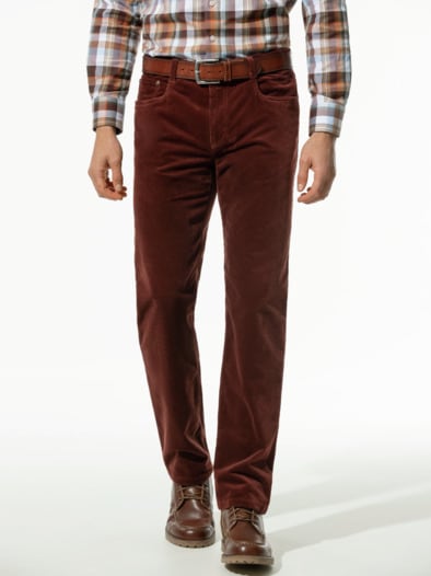 Premium-Cord Five-Pocket Rostrot