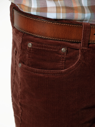 Premium-Cord Five-Pocket Rostrot