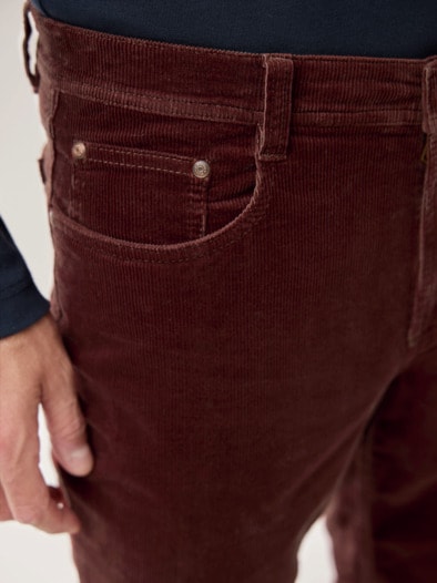 Premium-Cord Five-Pocket Rostrot