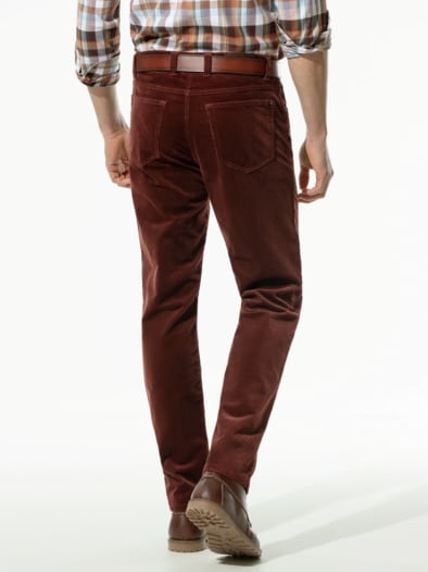 Premium-Cord Five-Pocket Rostrot