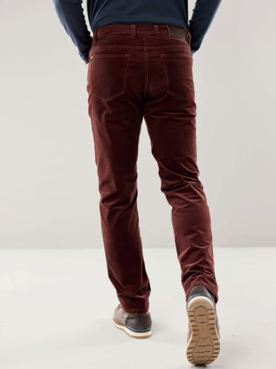 Premium-Cord Five-Pocket Rostrot