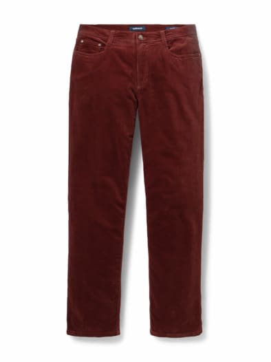 Premium-Cord Five-Pocket Rostrot