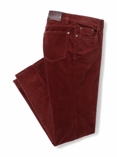 Premium-Cord Five-Pocket Rostrot