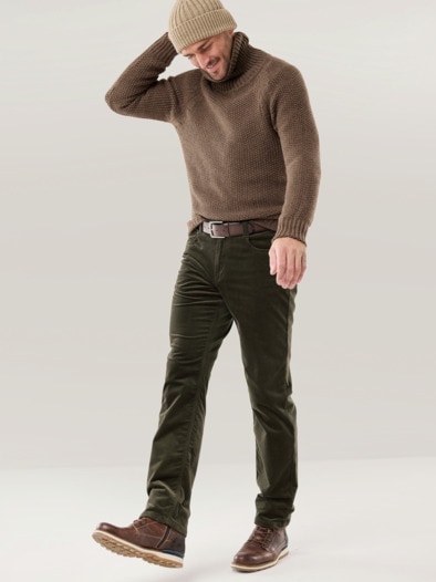 Premium-Cord Five-Pocket Oliv